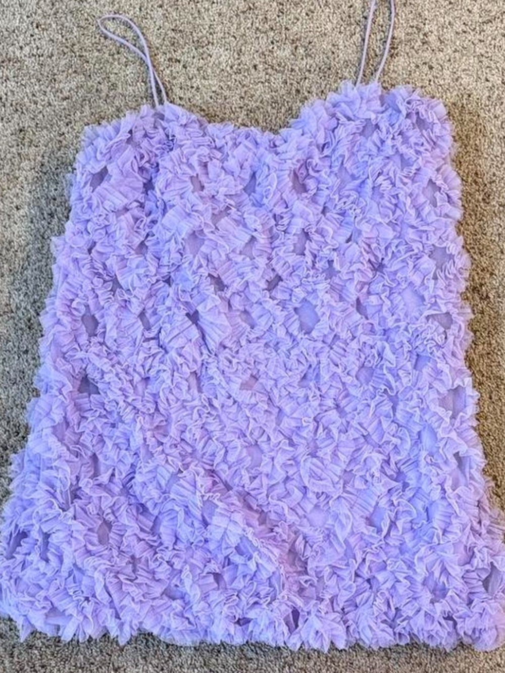 ASOS Lilac Ruffle Mini Dress